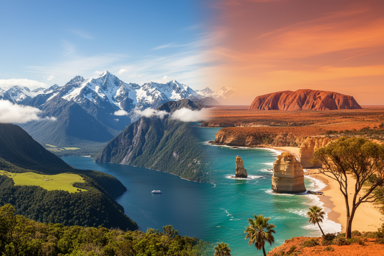 Image photo of New Zealand and Australia